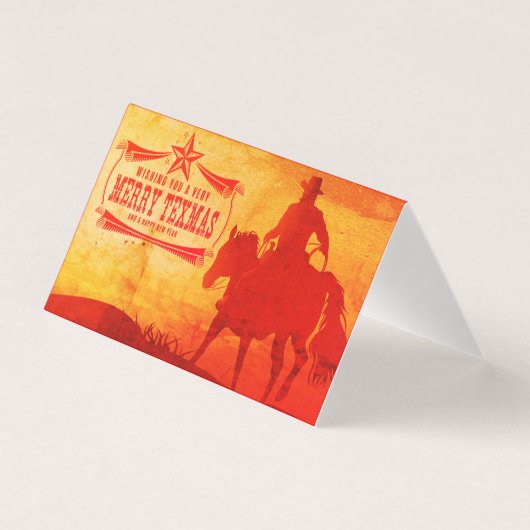 Ik wens u een prettige Texas kerstKaarten Kaart (Voorkant)