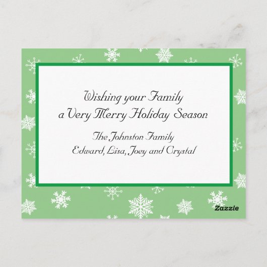 Ik wens u een prettigste kerstdag briefkaart (Achterkant)