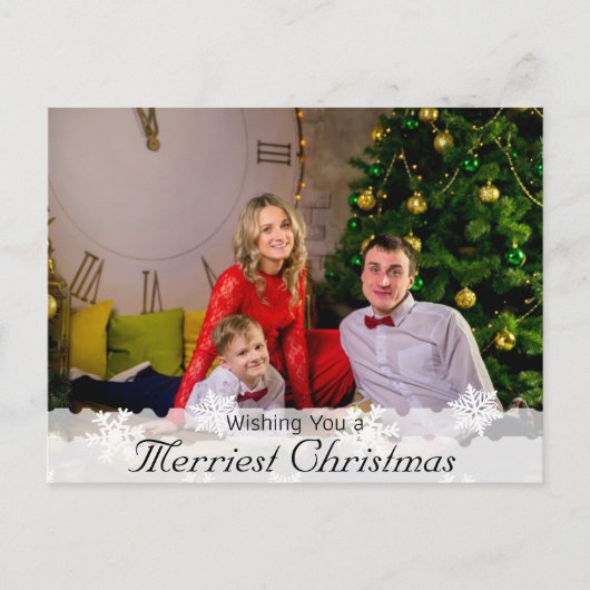 Ik wens u een prettigste kerstdag briefkaart (Voorkant)