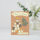 Ik wens u een Spinnende kerstkaart Kaart (Staand voorkant)