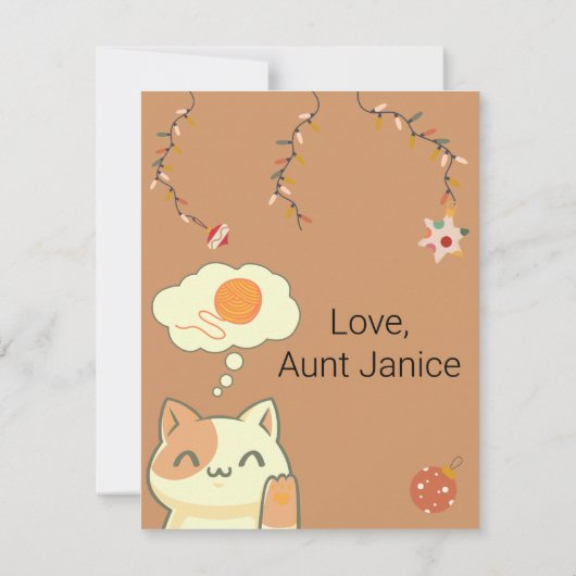 Ik wens u een Spinnende kerstkaart Kaart (Achterkant)