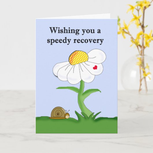 Ik wens u een spoedig herstel kaart (Gele Bloem)