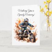 Ik wens u een spoedig herstel | motorcross kaart (Gele Bloem)