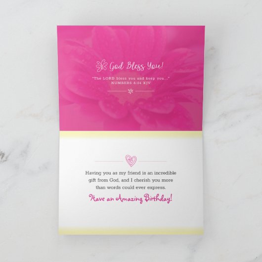 Ik wens u een versleten en mooie Birthday Kaart (Binnen)