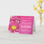 Ik wens u een versleten en mooie verjaardag kaart (Gele Bloem)