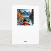 Ik wens u een vredige verjaardag | Kajakken thema Kaart (Achterkant)