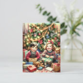 Ik wens u een vrolijk kerstfeest briefkaart (Staand voorkant)