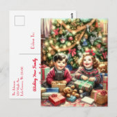 Ik wens u een vrolijk kerstfeest briefkaart (Voorkant / Achterkant)