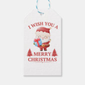 Ik wens u een vrolijk kerstfeest cadeaulabel (Voorkant)