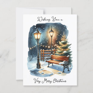 Ik wens u een vrolijk kerstfeest en een gelukkig n briefkaart