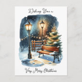 Ik wens u een vrolijk kerstfeest en een gelukkig n briefkaart (Voorkant)