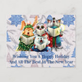 Ik wens u een vrolijk kerstfeest en een gelukkig n briefkaart (Voorkant)