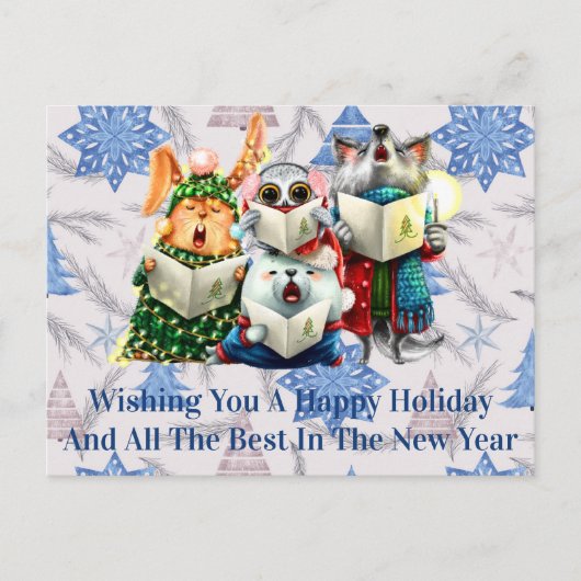 Ik wens u een vrolijk kerstfeest en een gelukkig n briefkaart (Voorkant)