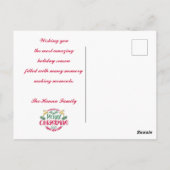 Ik wens u een vrolijk kerstfeest en een gelukkig n briefkaart (Achterkant)