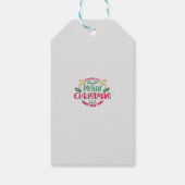 Ik wens u een vrolijk kerstfeest en een gelukkig n cadeaulabel (Achterkant)