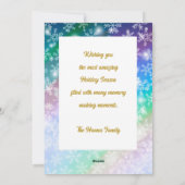 Ik wens u een vrolijk kerstfeest en een gelukkig n feestdagenkaart (Achterkant)