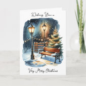 Ik wens u een vrolijk kerstfeest en een gelukkig n kaart (Voorkant)