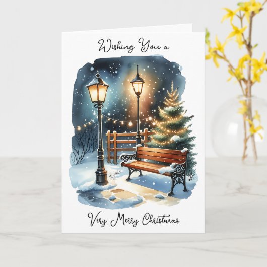 Ik wens u een vrolijk kerstfeest en een gelukkig n kaart (Gele Bloem)