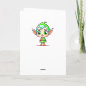 Ik wens u een vrolijk kerstfeest en een gelukkig n kaart (Achterkant)