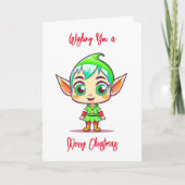 Ik wens u een vrolijk kerstfeest en een gelukkig n kaart (Voorkant)