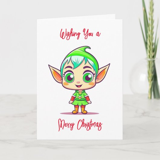 Ik wens u een vrolijk kerstfeest en een gelukkig n kaart (Voorkant)