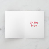 Ik wens u een vrolijk kerstfeest en een gelukkig n kaart (Binnen)