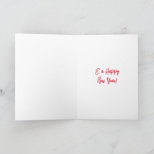 Ik wens u een vrolijk kerstfeest en een gelukkig n kaart (Binnen)