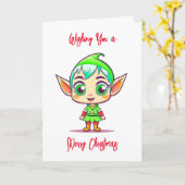 Ik wens u een vrolijk kerstfeest en een gelukkig n kaart (Gele Bloem)