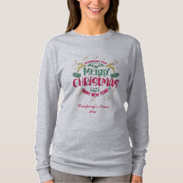 Ik wens u een vrolijk kerstfeest en een gelukkig n t-shirt