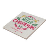 Ik wens u een vrolijk kerstfeest en een gelukkig n tegeltje (Zijkant)