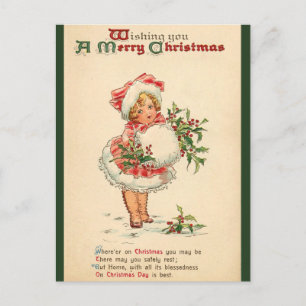 Ik wens u een vrolijk kerstfeest -  gedicht feestdagenkaart