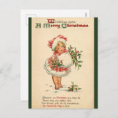 Ik wens u een vrolijk kerstfeest - gedicht feestdagenkaart (Voorkant / Achterkant)