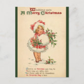 Ik wens u een vrolijk kerstfeest - gedicht feestdagenkaart (Voorkant)