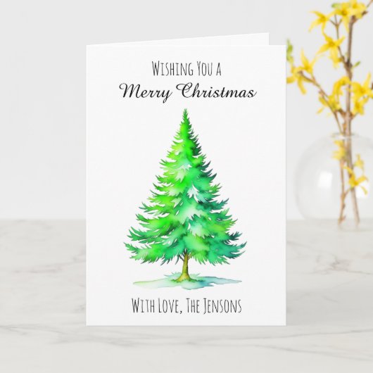 Ik wens u een vrolijk kerstfeest gepersonaliseerd kaart (Gele Bloem)