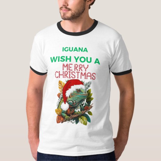 IK WENS U EEN VROLIJK KERSTFEEST IN GUYANA T-SHIRT (Voorkant)