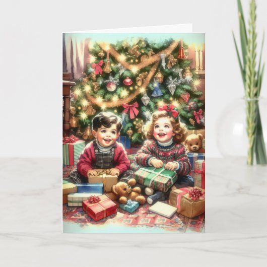 Ik wens u een vrolijk kerstfeest kaart (Voorkant)