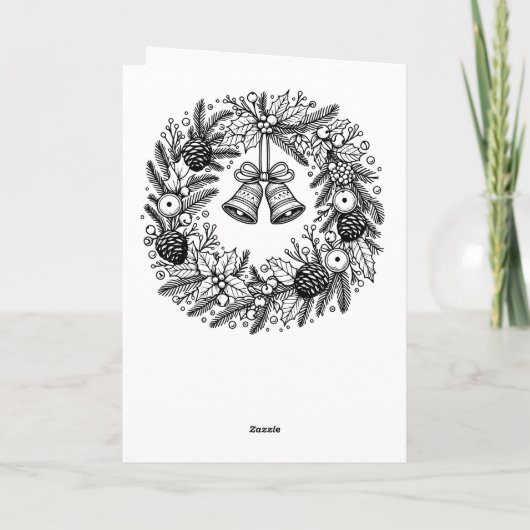 Ik wens u een vrolijk kerstfeest | Kleur mij Feestdagen Kaart (Achterkant)