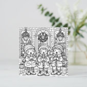 Ik wens u een vrolijk kerstfeest | Kleur mij Feestdagenkaart (Staand voorkant)