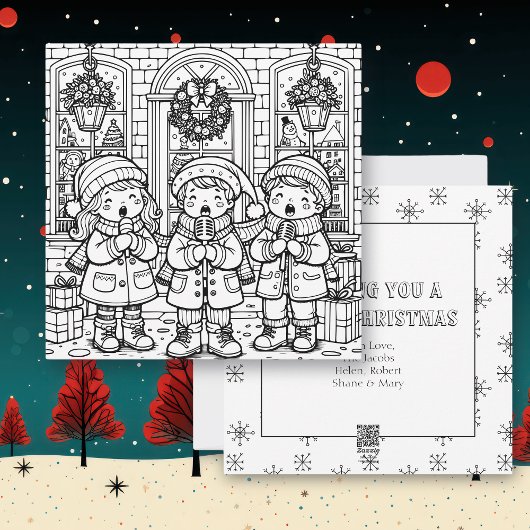 Ik wens u een vrolijk kerstfeest | Kleur mij Feestdagenkaart