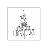 Ik wens u een vrolijk kerstfeest rubberstempel (Afrduk)