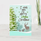 Ik wens u een vrolijk vegankerst toe. kaart (Voorkant)