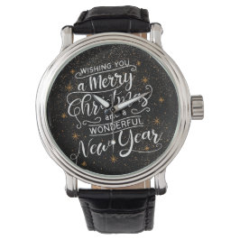 Ik wens u een vrolijke kerstvakantie groeten horloge