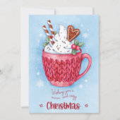 Ik wens u een warme en gezellige kerst feestdagenkaart (Voorkant)