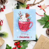 Ik wens u een warme en gezellige kerst feestdagenkaart