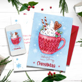 Ik wens u een warme en gezellige kerst feestdagenkaart