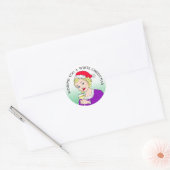 Ik wens u een White Kerstfeest Funny Holiday Ronde Sticker (Envelop)