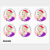 Ik wens u een White Kerstfeest Funny Holiday Ronde Sticker (Vel)