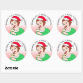 Ik wens u een Wit Kerstfeest Humor feestdag Ronde Sticker (Vel)
