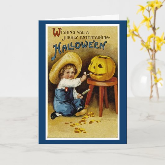 Ik wens u een zeer interessante halloween kaart (Gele Bloem)