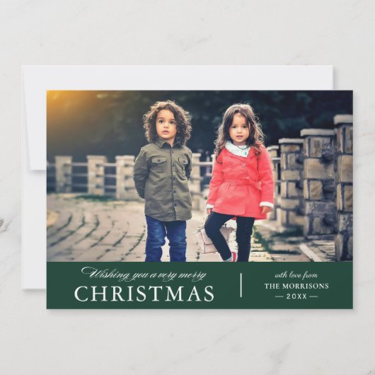 Ik wens u een zeer prettige kerstfoto feestdagenkaart (Voorkant)